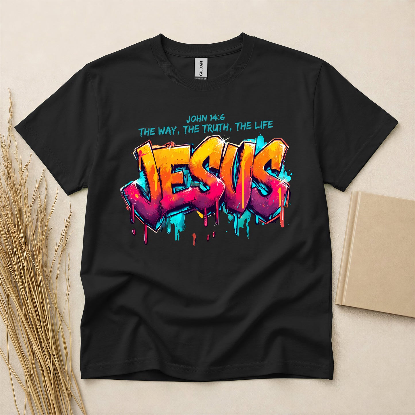 Heavy Cotton™ T-Shirt | Jesus - John 14:6  the way, the truth, the life