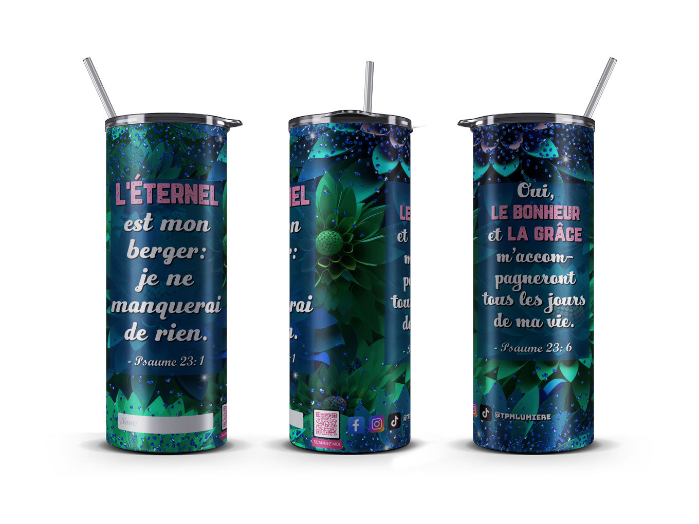 Gobelet - L'Éternel est mon berger (Plusieurs couleurs disponibles)