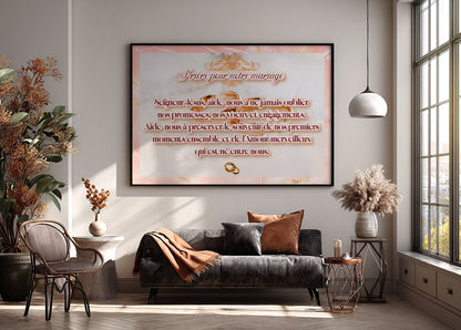 Toile - Prière pour notre mariage (Épouse)