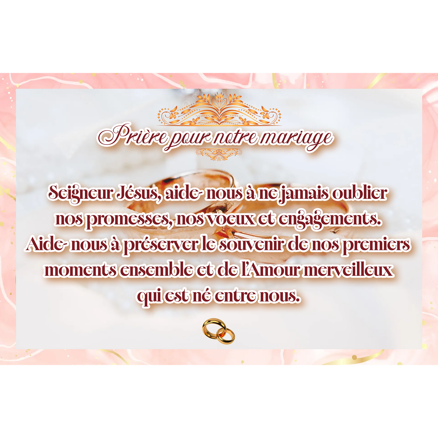 Toile - Prière pour notre mariage (Épouse)