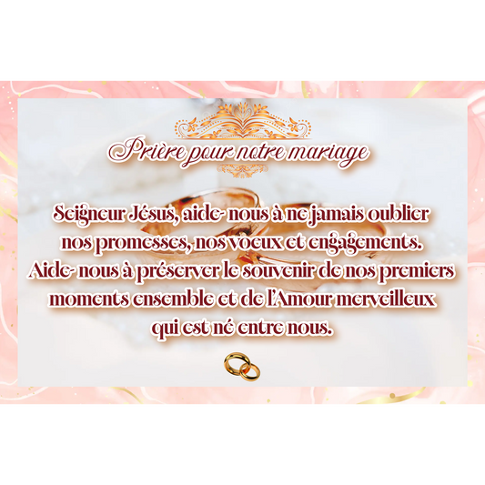 Toile - Prière pour notre mariage (Épouse)
