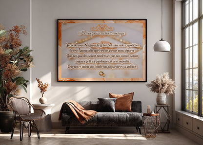 Toile - Prière pour notre mariage (Époux)