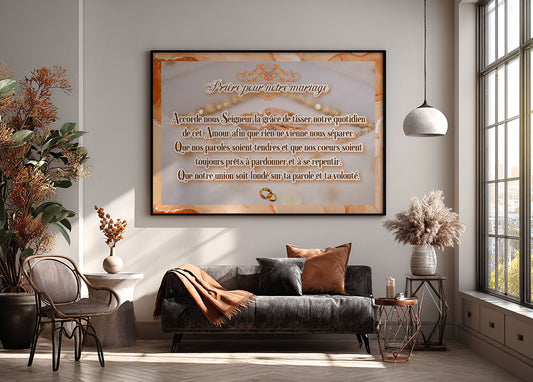 Toile - Prière pour notre mariage (Époux)