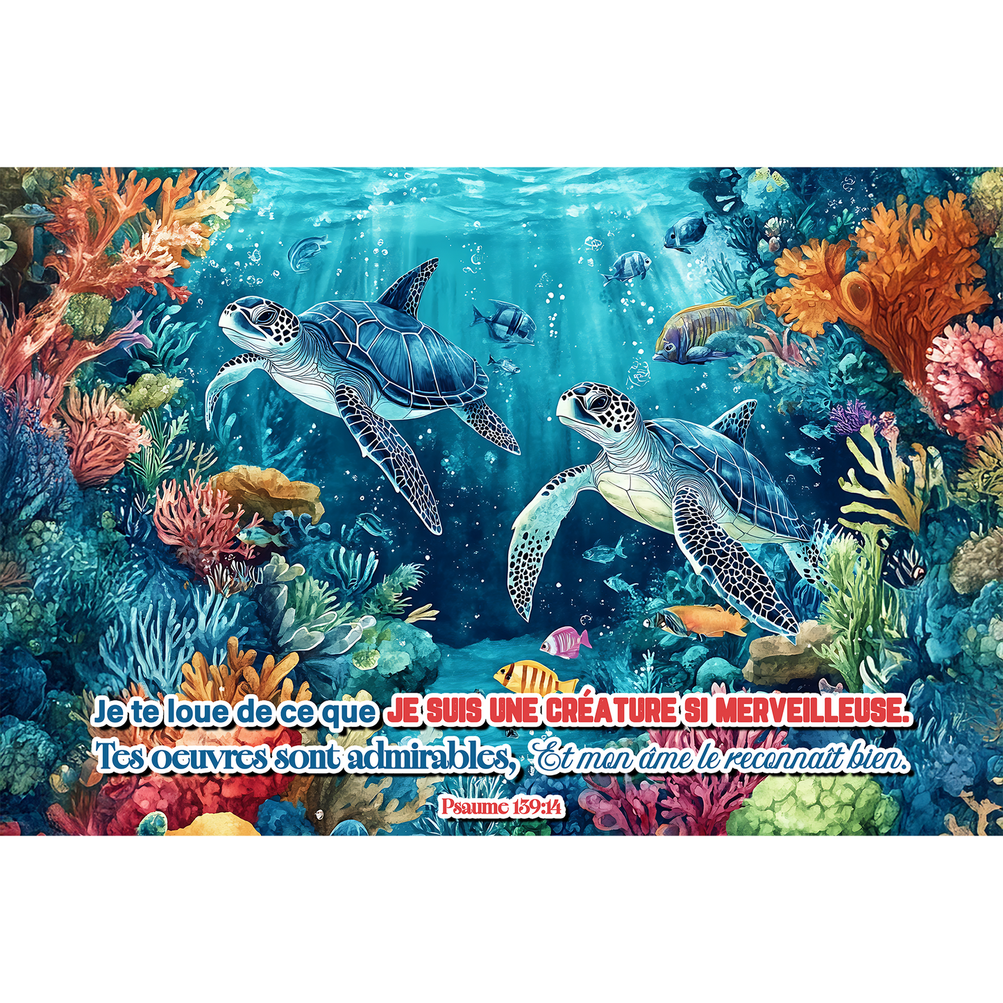 Toile - Une créature merveilleuse, psaume 139:14