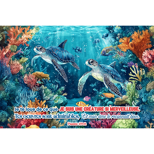 Toile - Une créature merveilleuse, psaume 139:14