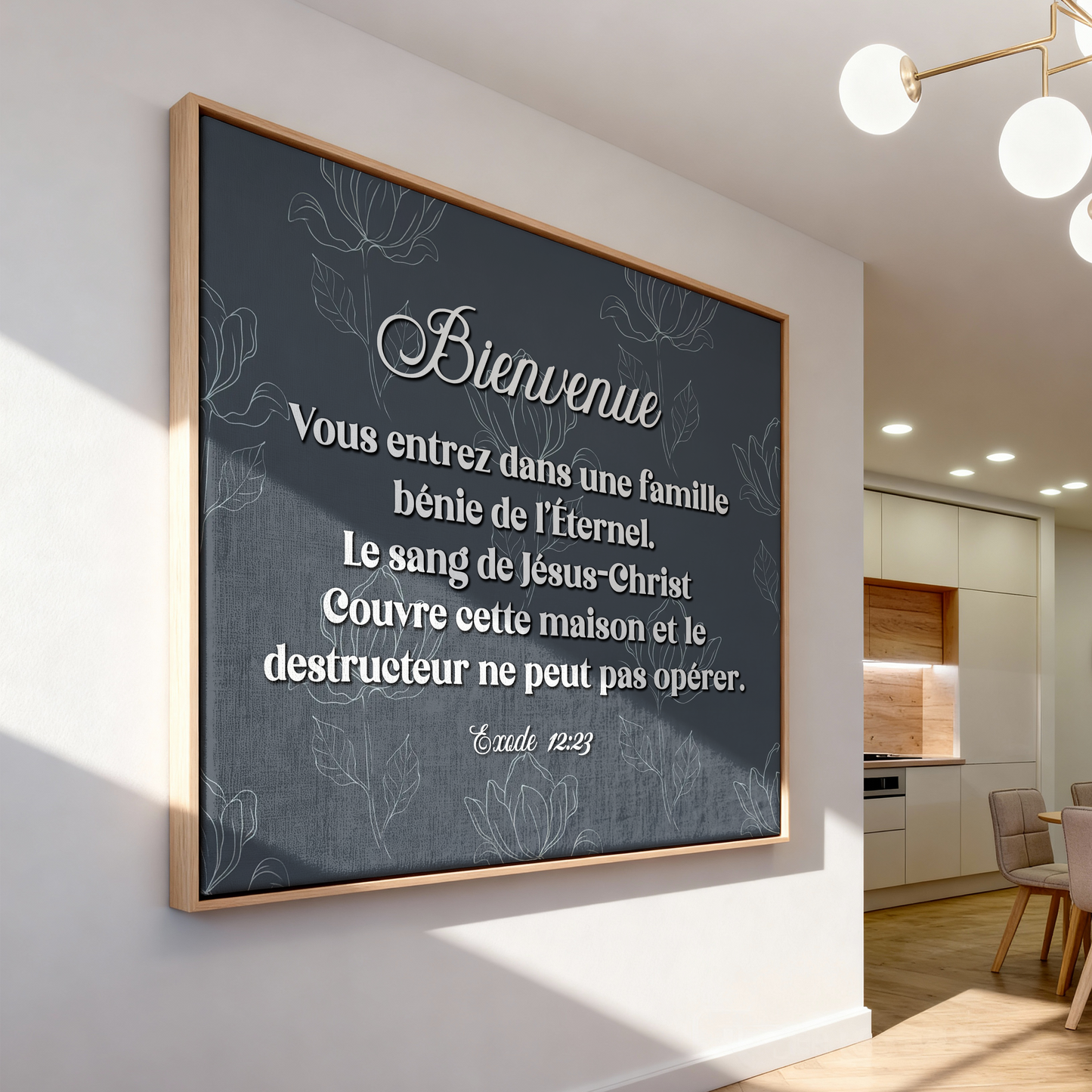 Toile - Famille bénie et protégée, exode 12:23