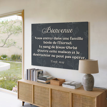 Toile - Famille bénie et protégée, exode 12:23